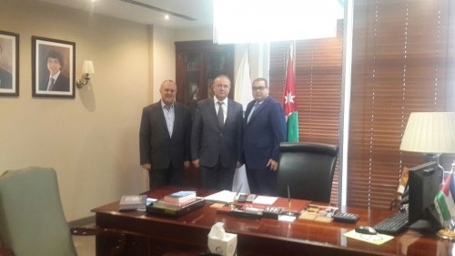 The RJBC Deputy Chairman&Director Mr. Kononenko (in the middle), Chairman of the Jordan Chamber of Commerce H.E. Mr. Al-Kabariti (on the right)