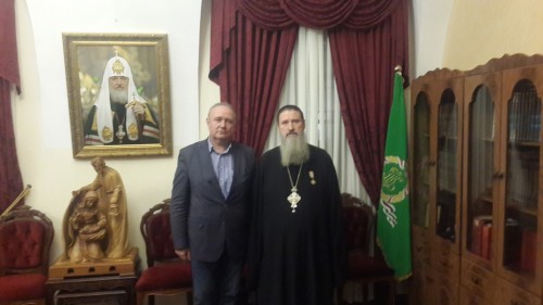 RJBC Deputy Chairman&Director, Chairman of the RJBC Commission for Tourism, Culture and Religion Mr. Kononenko, Head of the Russian Ecclesiastical Mission in Jerusalem Archimandrite Alexandre (Elisov)
